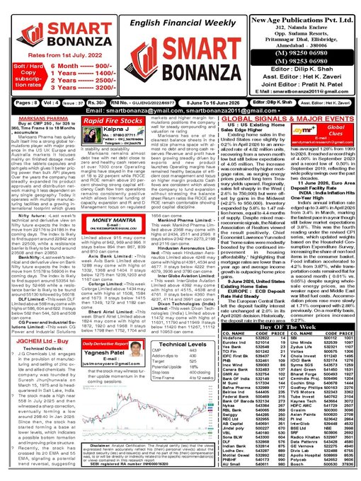 Cover image for Smart Bonanza Financial Weekly English